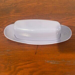 Vintage Royalon Melmac Lavender / Purple Retro Butter Dish w/Lid USA 321/320